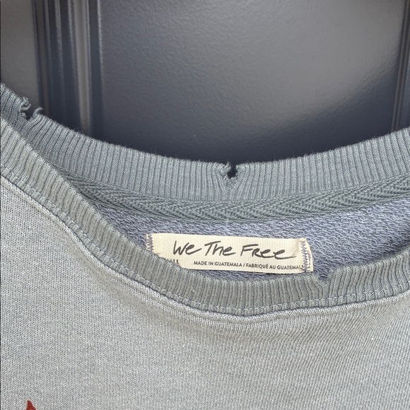 Free people NWOT Gray Sweatshirt with Goat Graphic - Picture 3 of 5